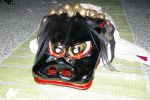 國津神社の三面シシ舞い